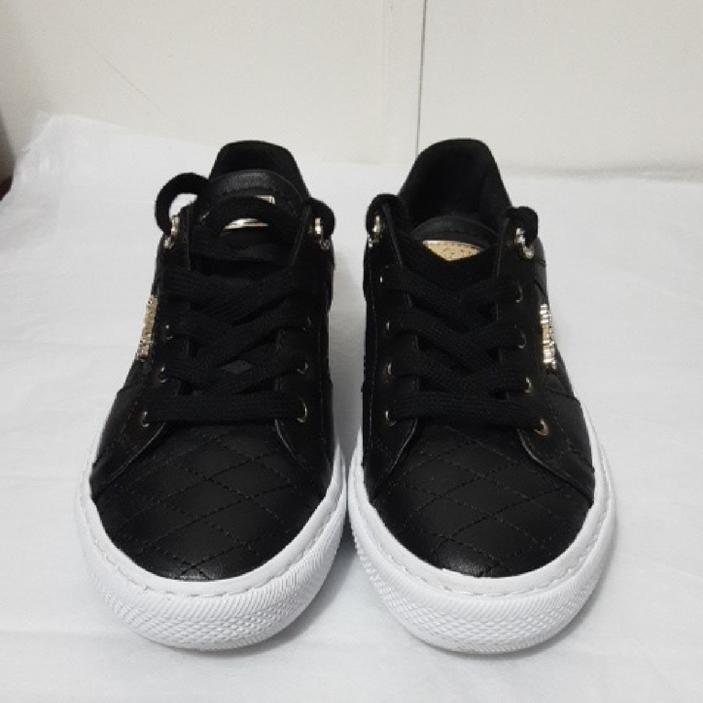 GUESS GWLOVEN Stylish‎ Black/Gold  Spell Out Sneakers